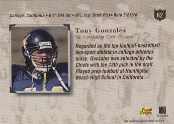 1997 Playoff Absolute Beginnings #62 Tony Gonzalez Back