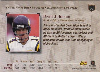 1997 Playoff Absolute Beginnings #65 Brad Johnson Back