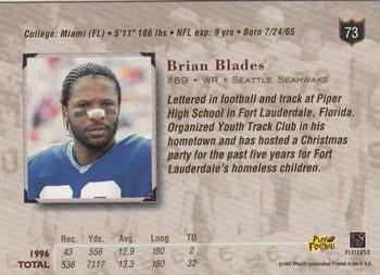 1997 Playoff Absolute Beginnings #73 Brian Blades Back