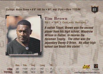 1997 Playoff Absolute Beginnings #81 Tim Brown Back