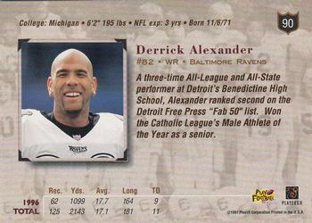 1997 Playoff Absolute Beginnings #90 Derrick Alexander Back