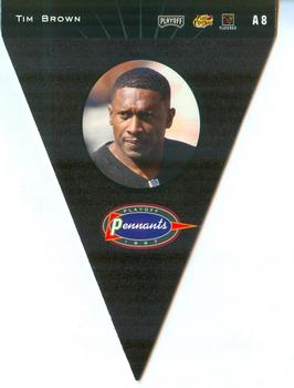1997 Playoff Absolute Beginnings - Pennants Gold Autographed #A8 Tim Brown Back
