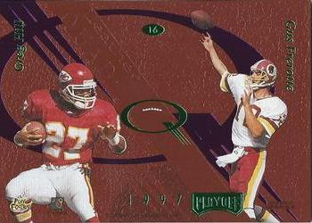 1997 Playoff Absolute Beginnings - Leather Quads #16 Greg Hill / Gus Frerotte / Napoleon Kaufman / Keyshawn Johnson Front