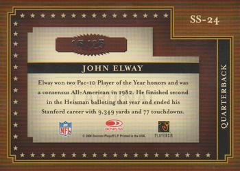 2006 Donruss Classics - Saturday Stars Platinum #SS-24 John Elway Back