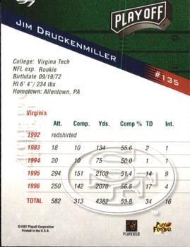 1997 Playoff Zone #135 Jim Druckenmiller Back