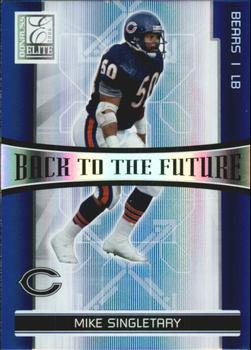 2006 Donruss Elite - Back to the Future Blue #BTF-16 Mike Singletary / Brian Urlacher Front