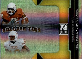 2006 Donruss Elite - College Ties Gold #CT-9 Cedric Benson / Vince Young  Front