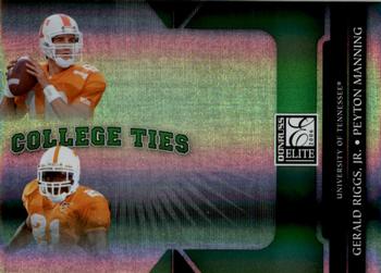2006 Donruss Elite - College Ties Green #CT-2 Peyton Manning / Gerald Riggs Jr. Front