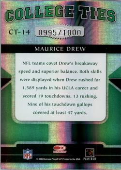 2006 Donruss Elite - College Ties Green #CT-14 Maurice Drew Back