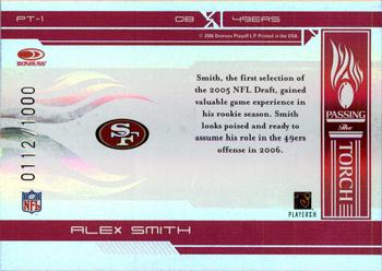 2006 Donruss Elite - Passing the Torch Red #PT-1 Alex Smith Back