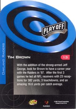 1997 Playoff Zone - Prime Target #13 Tim Brown Back