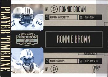 2006 Donruss Gridiron Gear - Player Timeline HoloGold #PT-2 Ronnie Brown Front