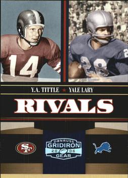 2006 Donruss Gridiron Gear - Rivals Silver #R-4 Y.A. Tittle / Yale Lary Front