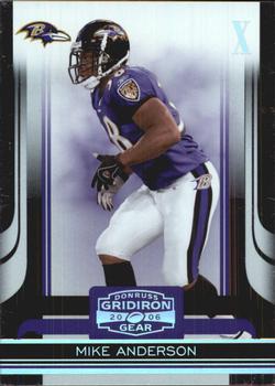2006 Donruss Gridiron Gear - Silver Holofoil X's #8 Mike Anderson Front