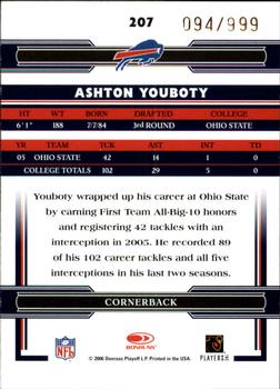 2006 Donruss Threads - Retail Rookies #207 Ashton Youboty Back
