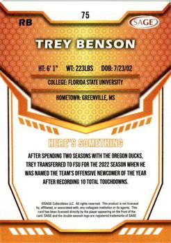 2024 SAGE HIT - Blue #75 Trey Benson Back