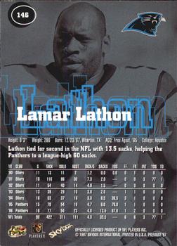 1997 SkyBox Premium #146 Lamar Lathon Back