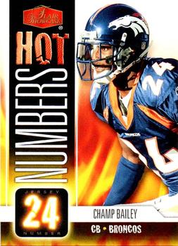 2006 Flair Showcase - Hot Numbers #HN8 Champ Bailey  Front