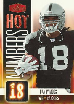 2006 Flair Showcase - Hot Numbers #HN18 Randy Moss  Front