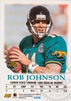 1997 SkyBox Premium - Autographics #NNO Rob Johnson Back