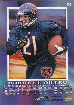 1997 SkyBox E-X2000 #5 Darnell Autry Back