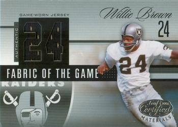 2006 Leaf Certified Materials - Fabric of the Game Jersey Number #FOTG-51 Willie Brown Front