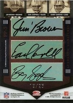 2006 Leaf Limited - Prime Pairings Autographs #5 Joe Montana / Dan Marino / Earl Campbell / Barry Sanders / Jim Brown / John Elway Back