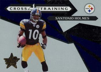 2006 Leaf Rookies & Stars - Crosstraining Blue #CT-3 Santonio Holmes Front