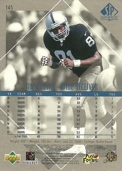 1997 SP Authentic #145 Tim Brown Back