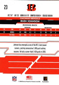 2006 Leaf Rookies & Stars Longevity #23 Rudi Johnson Back