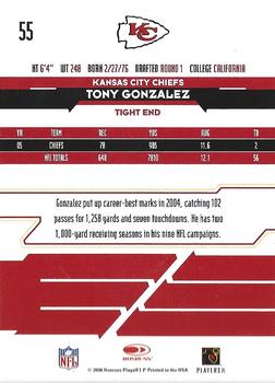 2006 Leaf Rookies & Stars Longevity #55 Tony Gonzalez Back