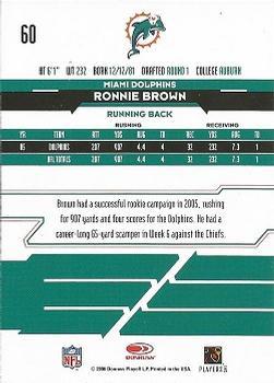 2006 Leaf Rookies & Stars Longevity #60 Ronnie Brown Back