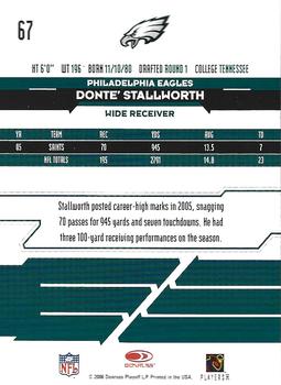 2006 Leaf Rookies & Stars Longevity #67 Donte Stallworth Back