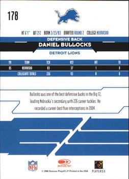 2006 Leaf Rookies & Stars Longevity #178 Daniel Bullocks Back