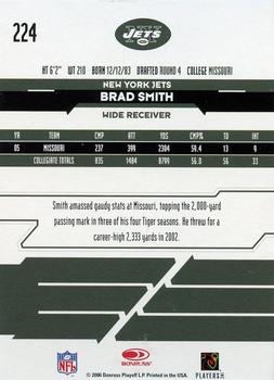 2006 Leaf Rookies & Stars Longevity #224 Brad Smith Back