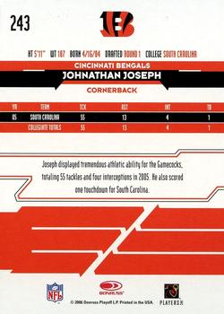 2006 Leaf Rookies & Stars Longevity #243 Johnathan Joseph Back