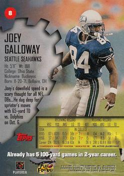 1997 Stadium Club #8 Joey Galloway Back