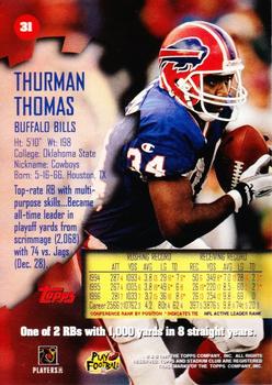 1997 Stadium Club #31 Thurman Thomas Back