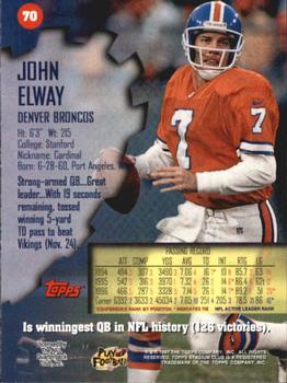 1997 Stadium Club #70 John Elway Back