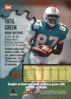 1997 Stadium Club #228 Yatil Green Back
