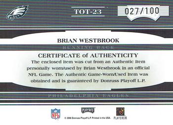 2006 Playoff Absolute Memorabilia - Tools of the Trade Material Red #TOT-23 Brian Westbrook Back