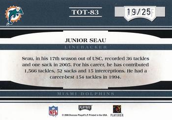 2006 Playoff Absolute Memorabilia - Tools of the Trade Red Spectrum #TOT-83 Junior Seau Back