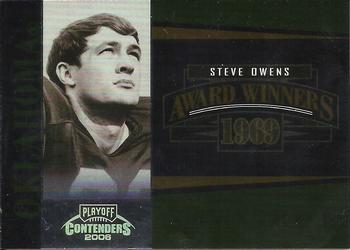 2006 Playoff Contenders - Award Winners Gold #AW-32 Steve Owens Front