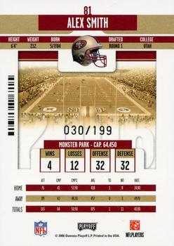 2006 Playoff Contenders - Playoff Ticket #81 Alex Smith Back