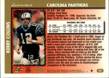 1997 Topps #80 Kerry Collins Back