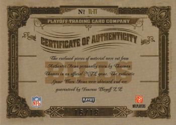 2006 Playoff National Treasures - Timeline Material NFL Prime #TL-TT Thurman Thomas Back