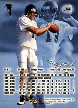 1997 Ultra #314 Tony Graziani Back