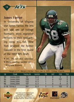1997 Upper Deck #14 James Farrior Back