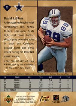 1997 Upper Deck #15 David LaFleur Back