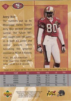 1997 Upper Deck #35 Jerry Rice Back